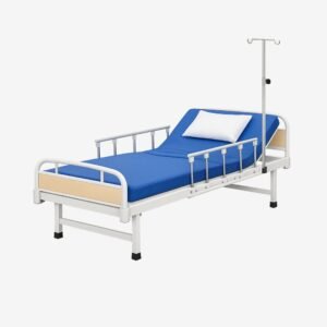 Semi Fowler Bed, Mattress, Pillow, IV Bar